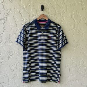 Margaritaville Men's Large Insignia Blue UPF +30 Short Sleeve Polo Shirt NEW